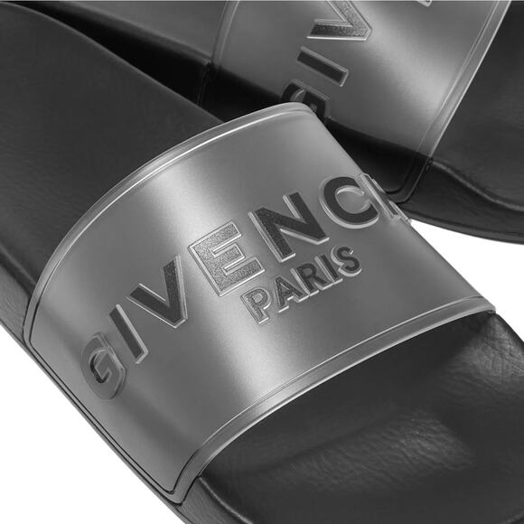 Tuckernuck GIVENCHY SLIDE FLAT SANDALS WHITE/BLACK size 8 - Picture 3 of 10